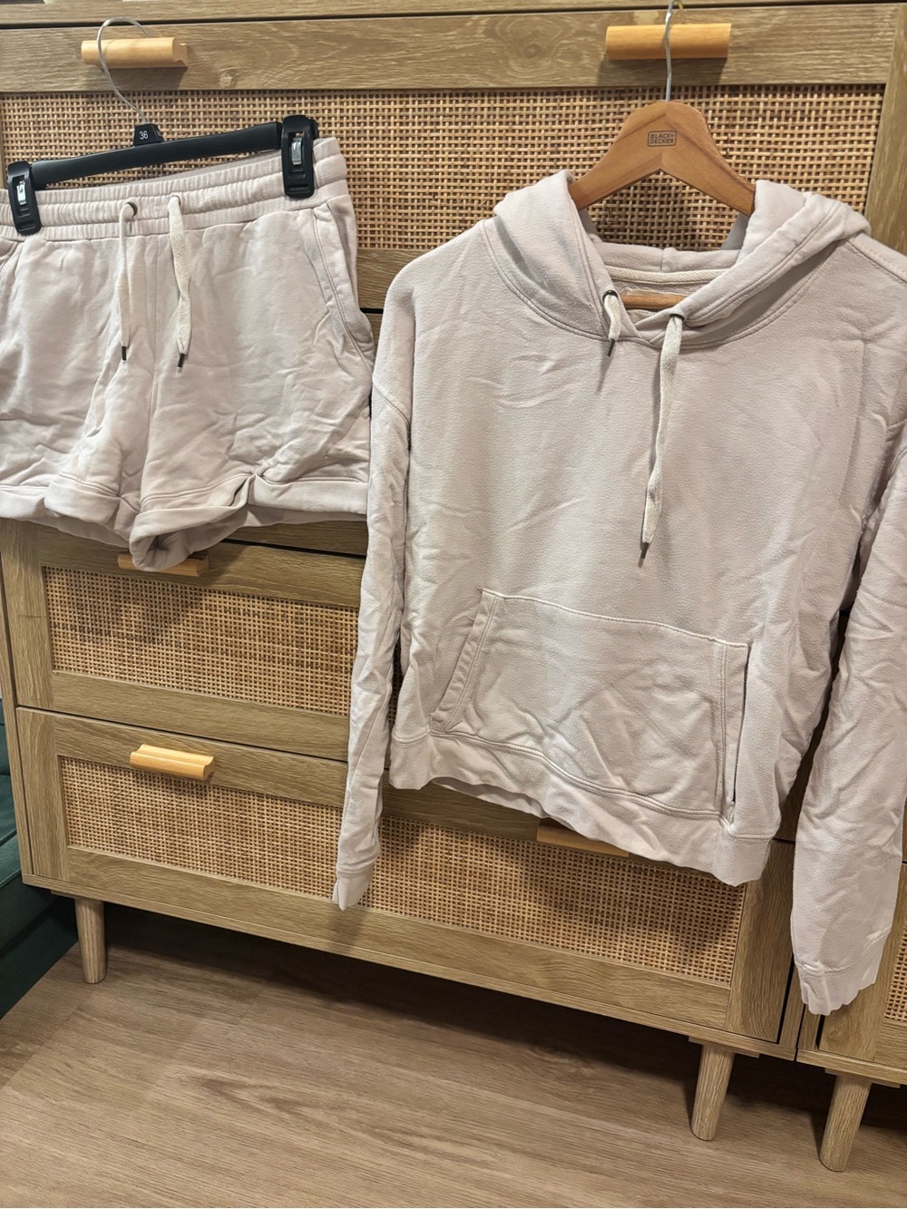 Hass Soft Neutral Hoodie & Shorts Loungewear Set